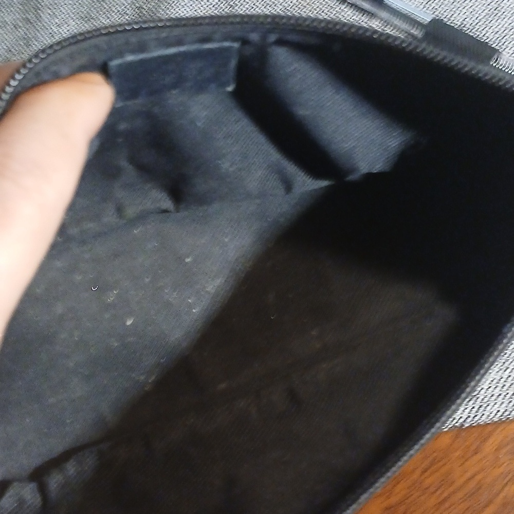 Authentic Gucci Vintage Hand Bag Pouch Purse GG Canvas Leather Black - Picture 13 of 16